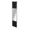 Castorama Porte De Placard Coulissante Avec Miroir Noir Mat Avec Cadre Gris GoodHome Arius H. 248,5 X L. 62.2 Cm soldes officiel 5